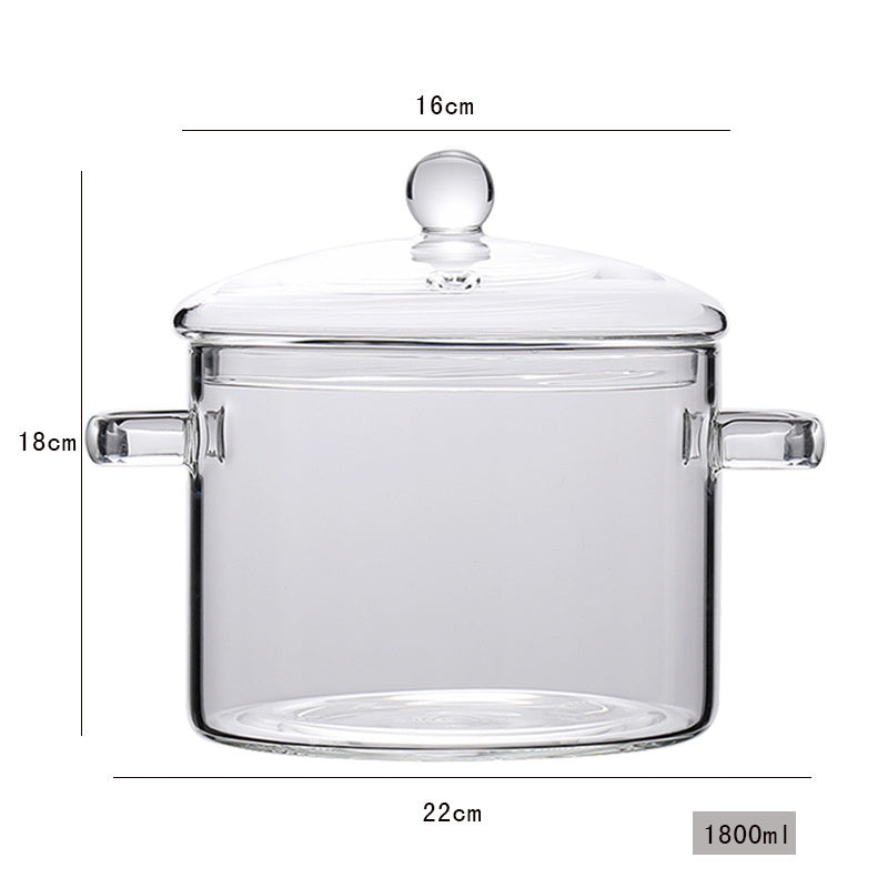Glass Pot Stove Pot for Portable Kitchen