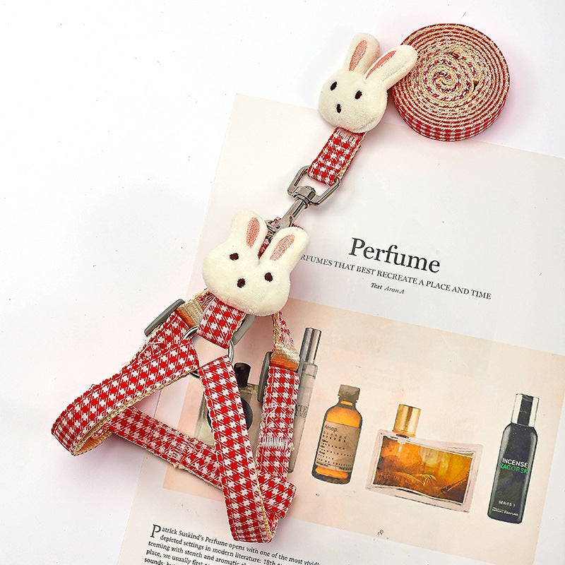 Adjustable Quick-Release Nylon Pet Harness & Leash Set for Small Dogs & Cats