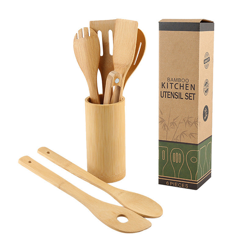 Eco-Friendly Bamboo Cooking Utensil Set