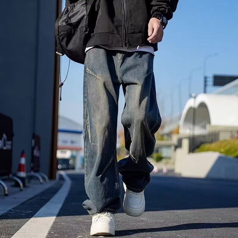 American Retro Distressed Loose Jeans