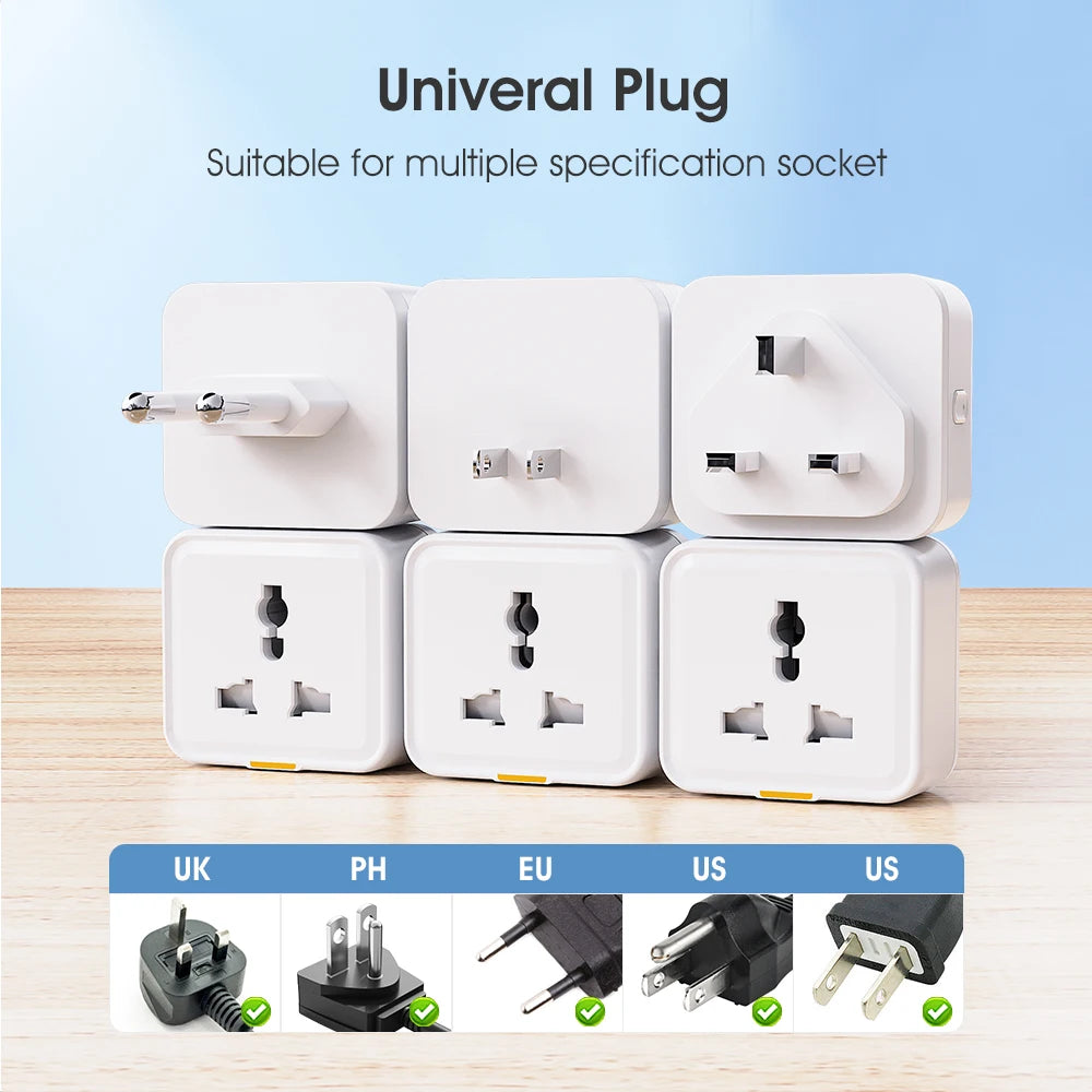 Zigbee Smart Plug EU/UK/US – 3500W 20A Tuya Timer Socket with Power Monitor, 240V
