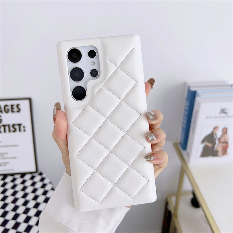 Puffer-Style Imitation Leather Phone Case