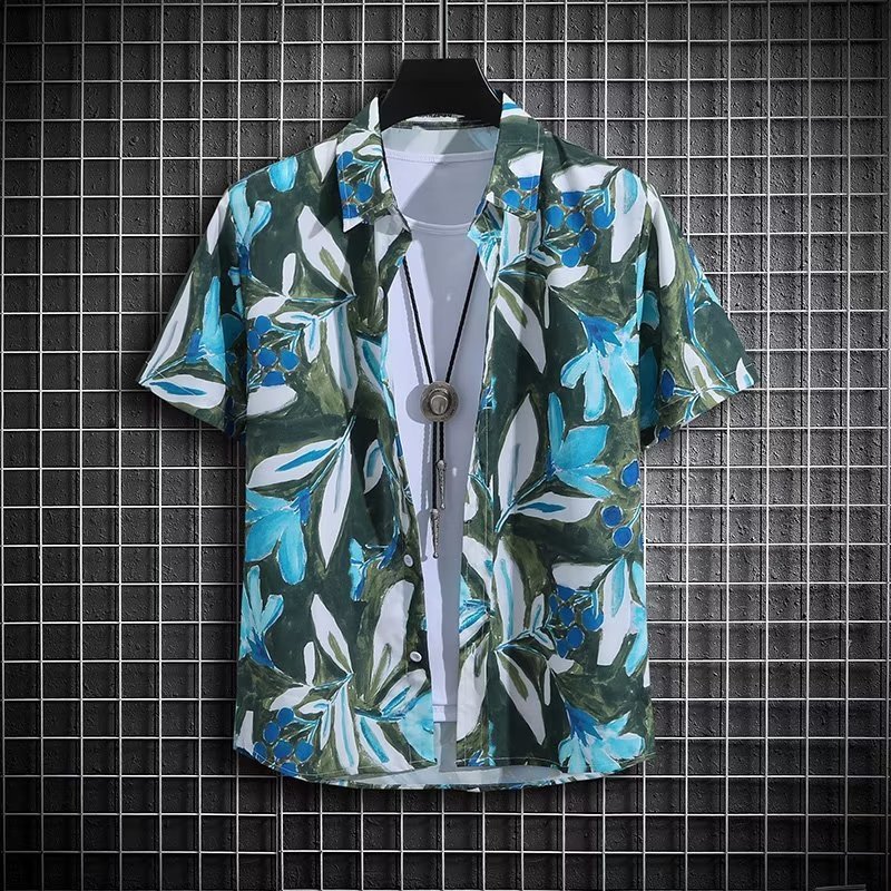 Men's Summer Niche Design Loose Plus Size Casual Shirt