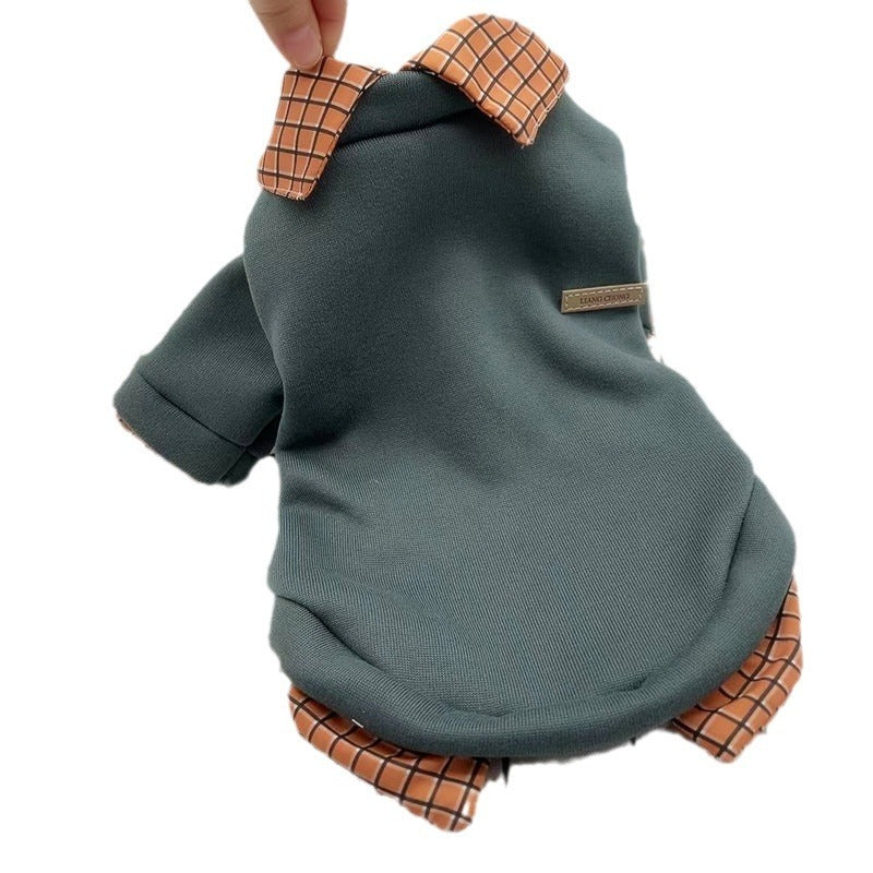 Detachable Collar Pet Hoodie – Casual Polyester Dog Apparel