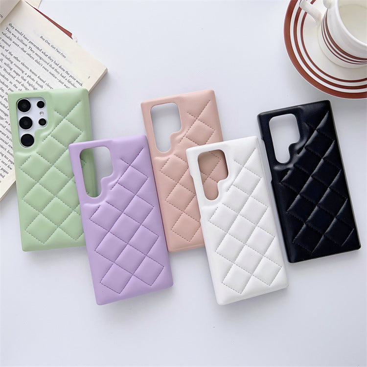 Puffer-Style Imitation Leather Phone Case