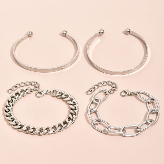 Accessories Statement Chain Glossy Letter Bracelet