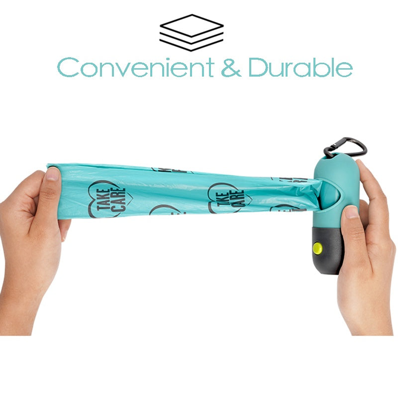 Portable Dog Waste Bag Holder with LED