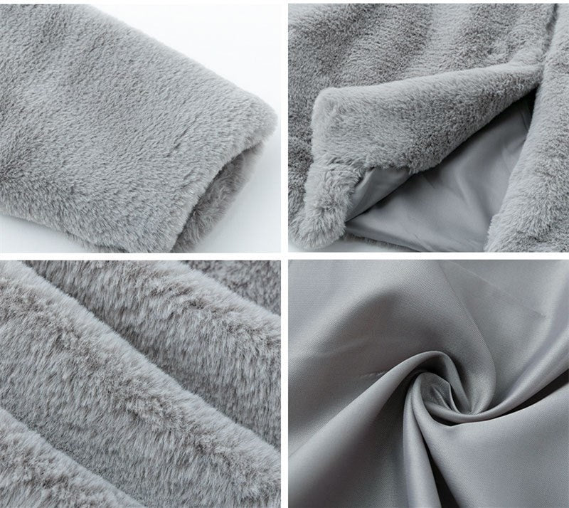 Chic Women’s Faux Fur Coat — Cozy Streetwear Essential