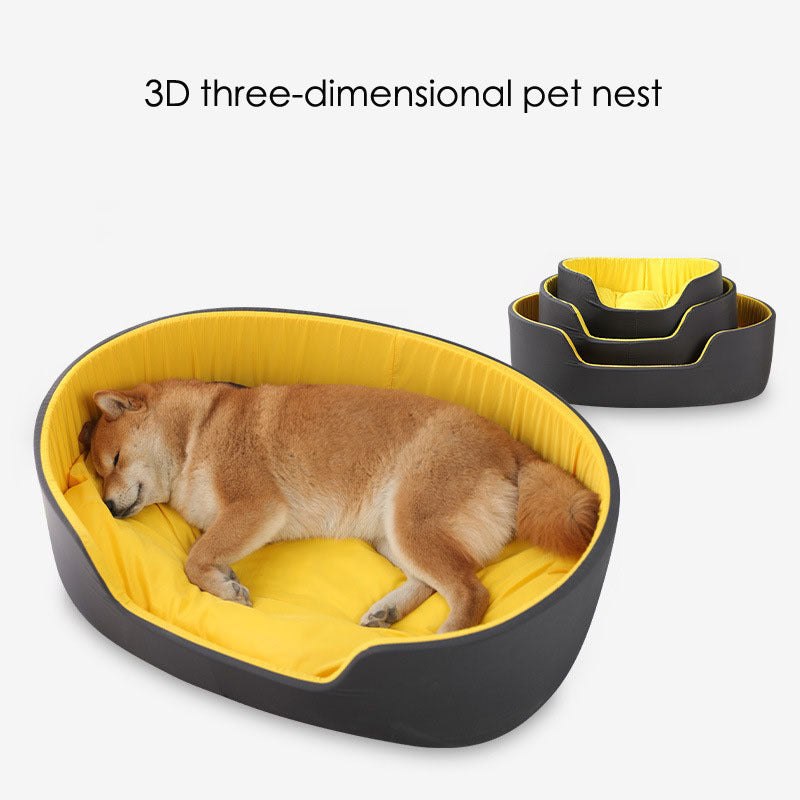 Soft Fabric Pet Nest Bed – Lightweight Cozy Lounger for Dogs & Cats