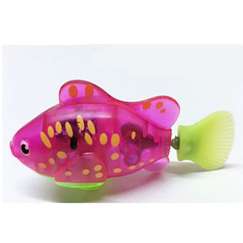 LED Swimming Robot Fish Toy – Flashing Cat Toy for Water Play