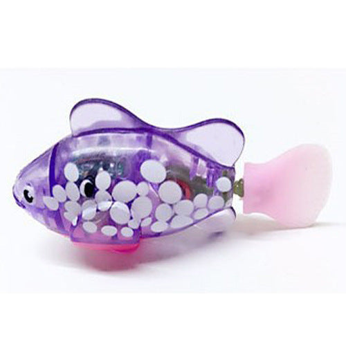 LED Swimming Robot Fish Toy – Flashing Cat Toy for Water Play