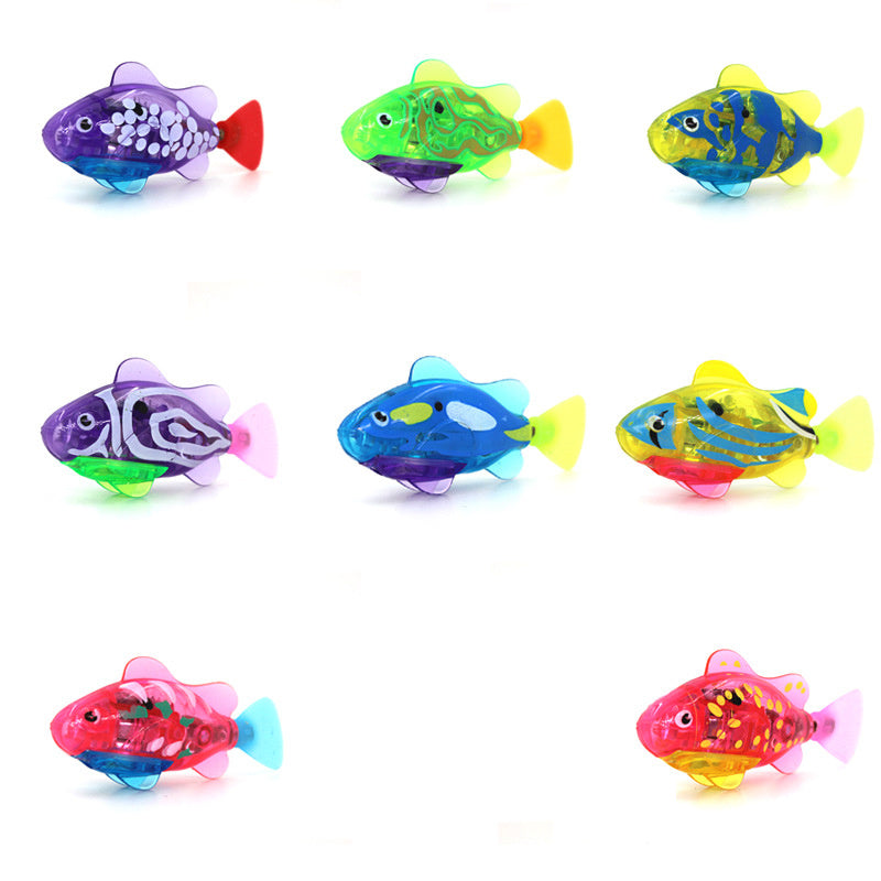 LED Swimming Robot Fish Toy – Flashing Cat Toy for Water Play