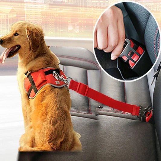 Adjustable Pet Car Seat Belt & Harness – Safety Lead for Dogs & Cats