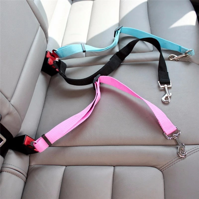 Adjustable Pet Car Seat Belt & Harness – Safety Lead for Dogs & Cats