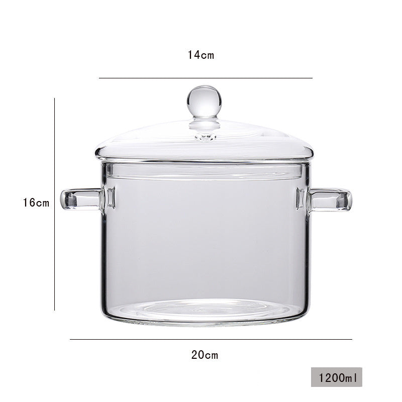 Glass Pot Stove Pot for Portable Kitchen
