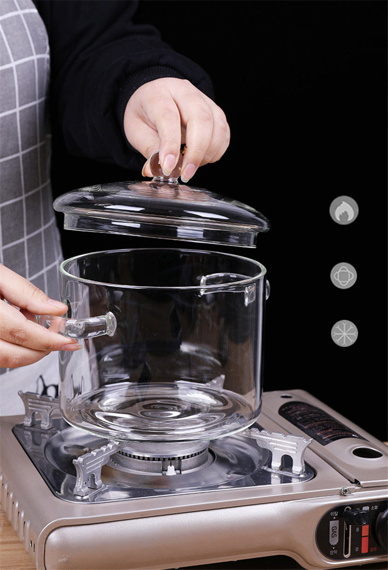 Glass Pot Stove Pot for Portable Kitchen