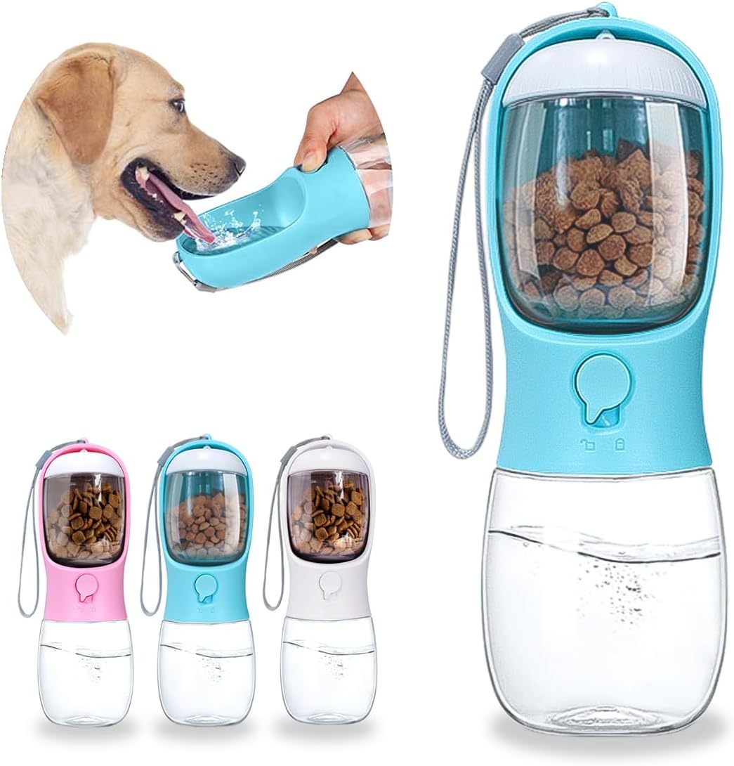 Portable Pet Water Bottle &amp; Food Container – Travel Dispenser for Small Dogs &amp; Cats