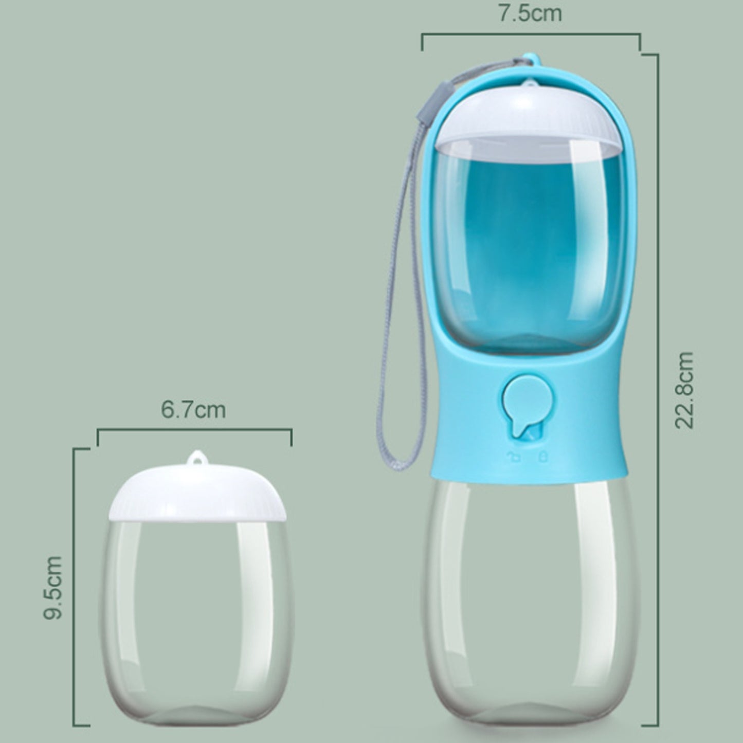 Portable Pet Water Bottle &amp; Food Container – Travel Dispenser for Small Dogs &amp; Cats