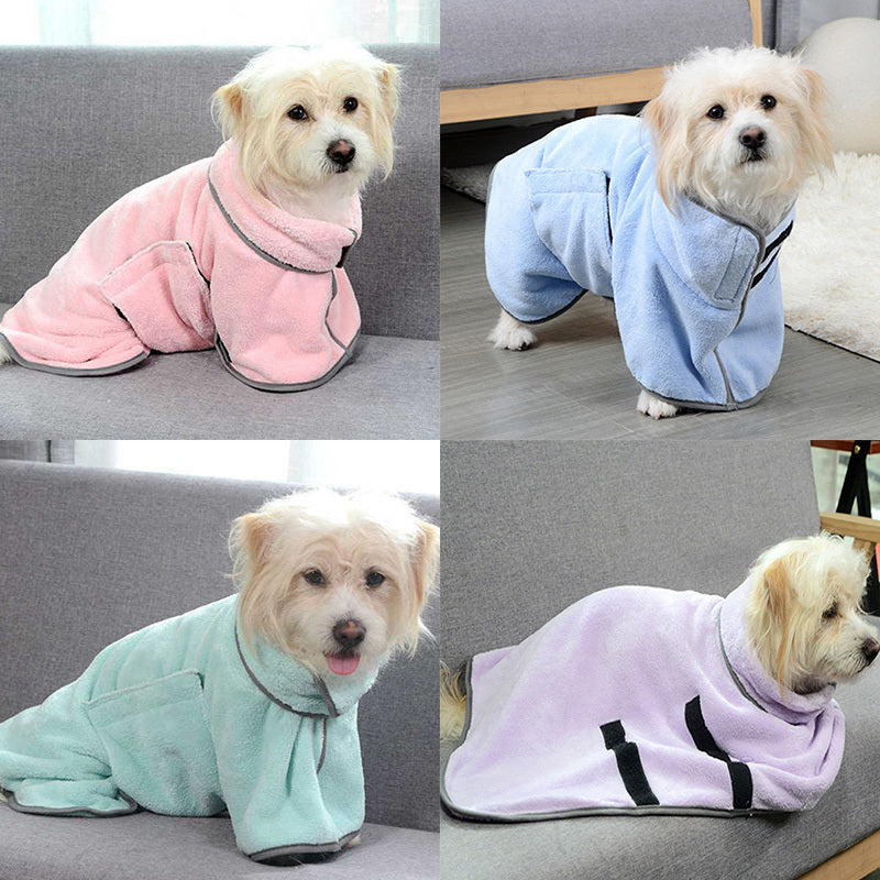 Pet Bathrobe Towel Coat – Quick-Dry & Cozy Wearable Towel for Dogs and Cats