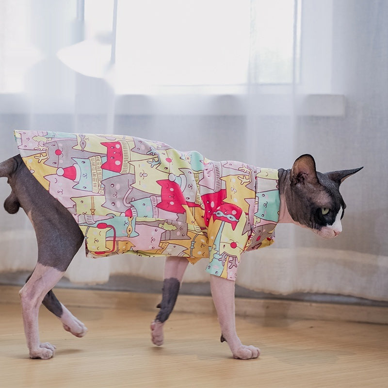 Little Tabby Pet Shirt – Lightweight Polyester Outfit for Small Dogs &amp; Cats (XS–XXL)