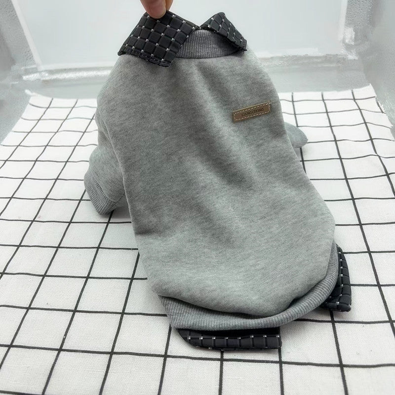 Detachable Collar Pet Hoodie – Casual Polyester Dog Apparel