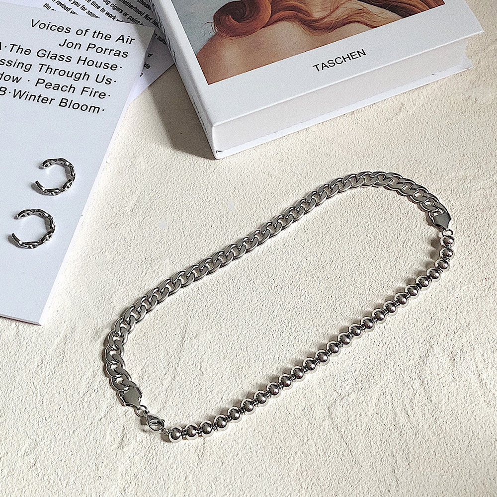 Steel Neutral Fashion Splicing Necklace