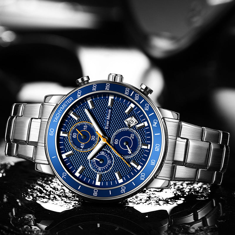 Waterproof Watch Luminous Small Three-pin Steel Watch