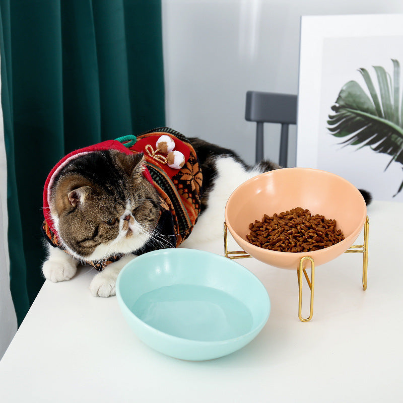 Ceramic Pet Feeding Bowl – Minimalist Design in Two Sizes