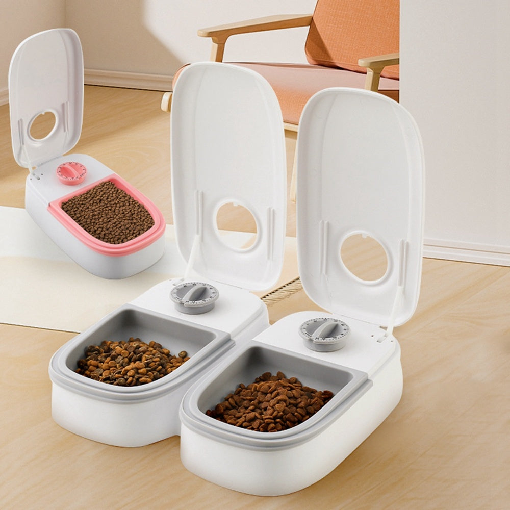 Smart Automatic Pet Feeder with Timer & Stainless Steel Bowl – For Cats & Dogs