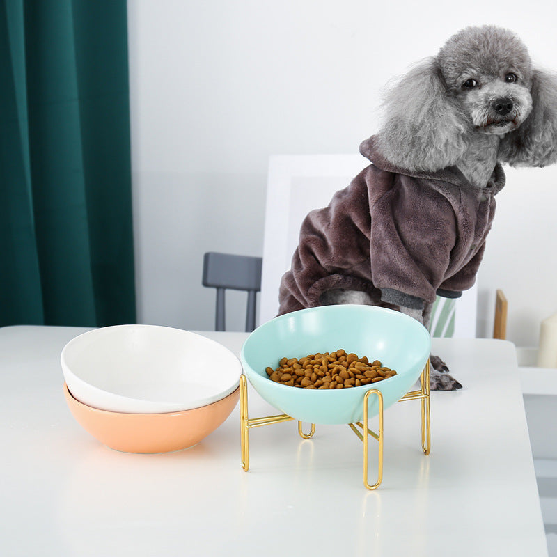 Ceramic Pet Feeding Bowl – Minimalist Design in Two Sizes