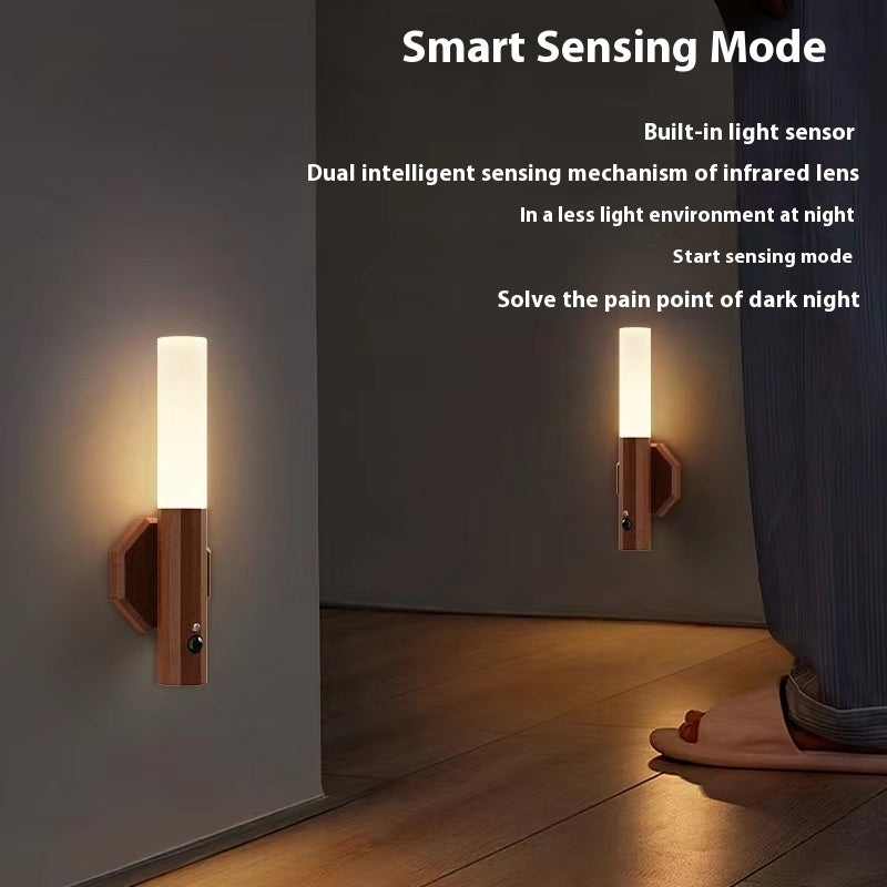 Wood Finish Motion Sensor LED Light