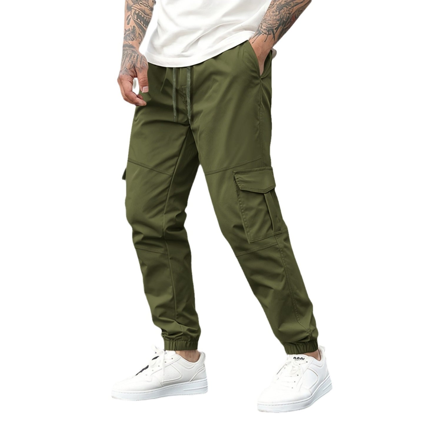 Fashion Solid Color Casual Sports Jogger Pants