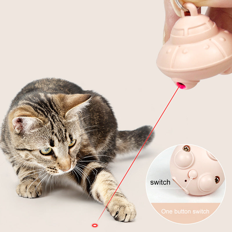 USB Rechargeable Cat Collar Laser Toy – Hands-Free Interactive Light for Cats & Kittens
