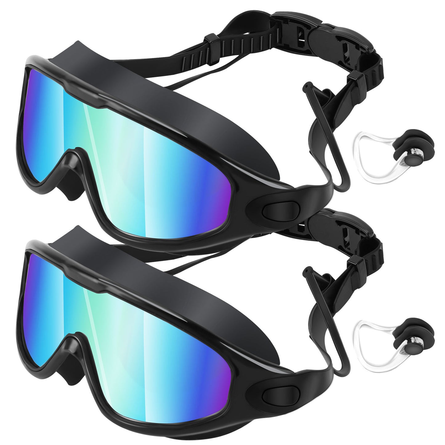 Set van 2 paar zwembrillen 