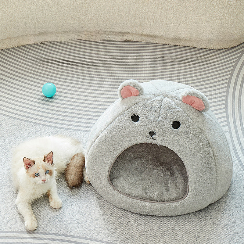 Cozy All-Cotton Pet Bed – Soft Washable Nest for Cats and Small Dogs