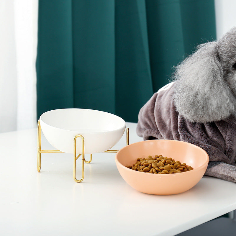 Ceramic Pet Feeding Bowl – Minimalist Design in Two Sizes