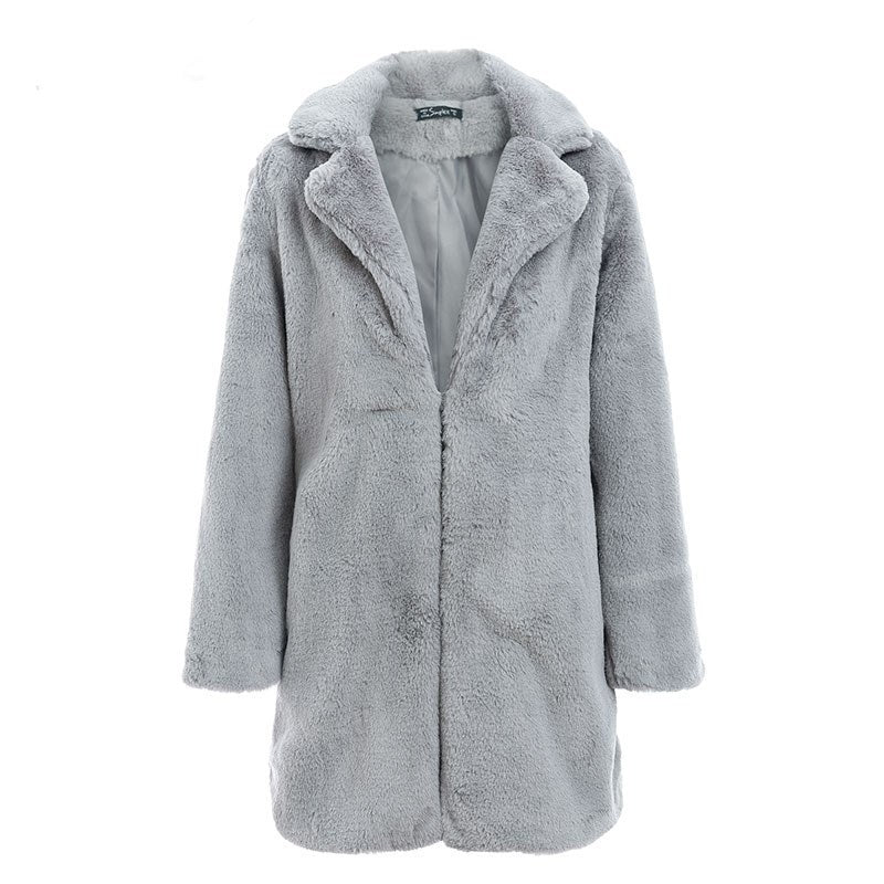 Chic Women’s Faux Fur Coat — Cozy Streetwear Essential