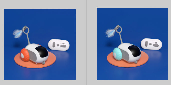 Interactieve kattenauto met afstandsbediening – USB-oplaadbaar, automatisch achtervolgend huisdierspeeltje