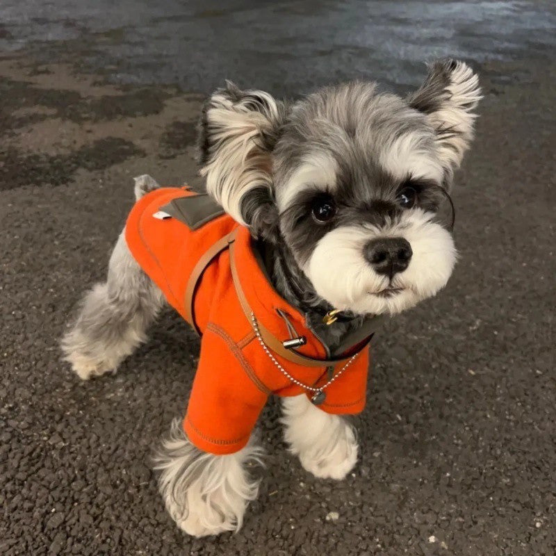 Casual Red Pet Sweater – Soft Polyester Dog &amp; Cat Clothing (XS–XL)