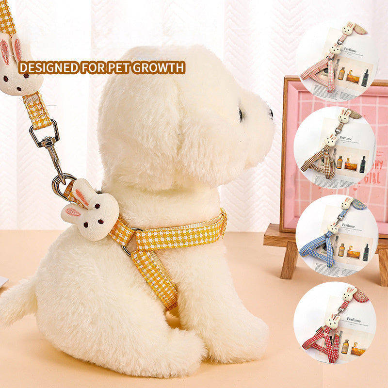 Adjustable Quick-Release Nylon Pet Harness &amp; Leash Set for Small Dogs &amp; Cats