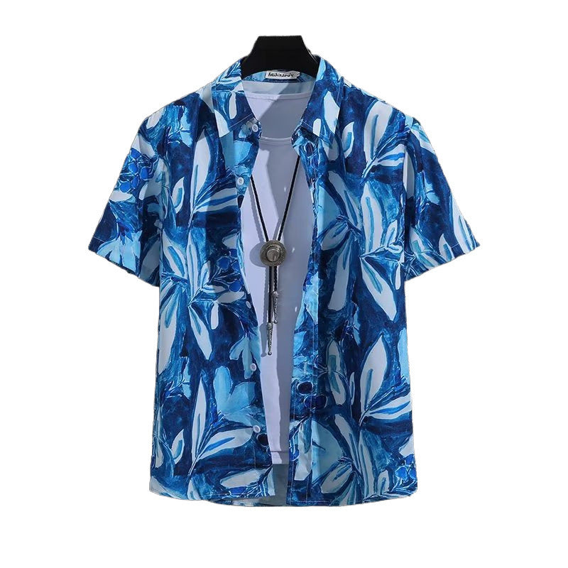 Men's Summer Niche Design Loose Plus Size Casual Shirt