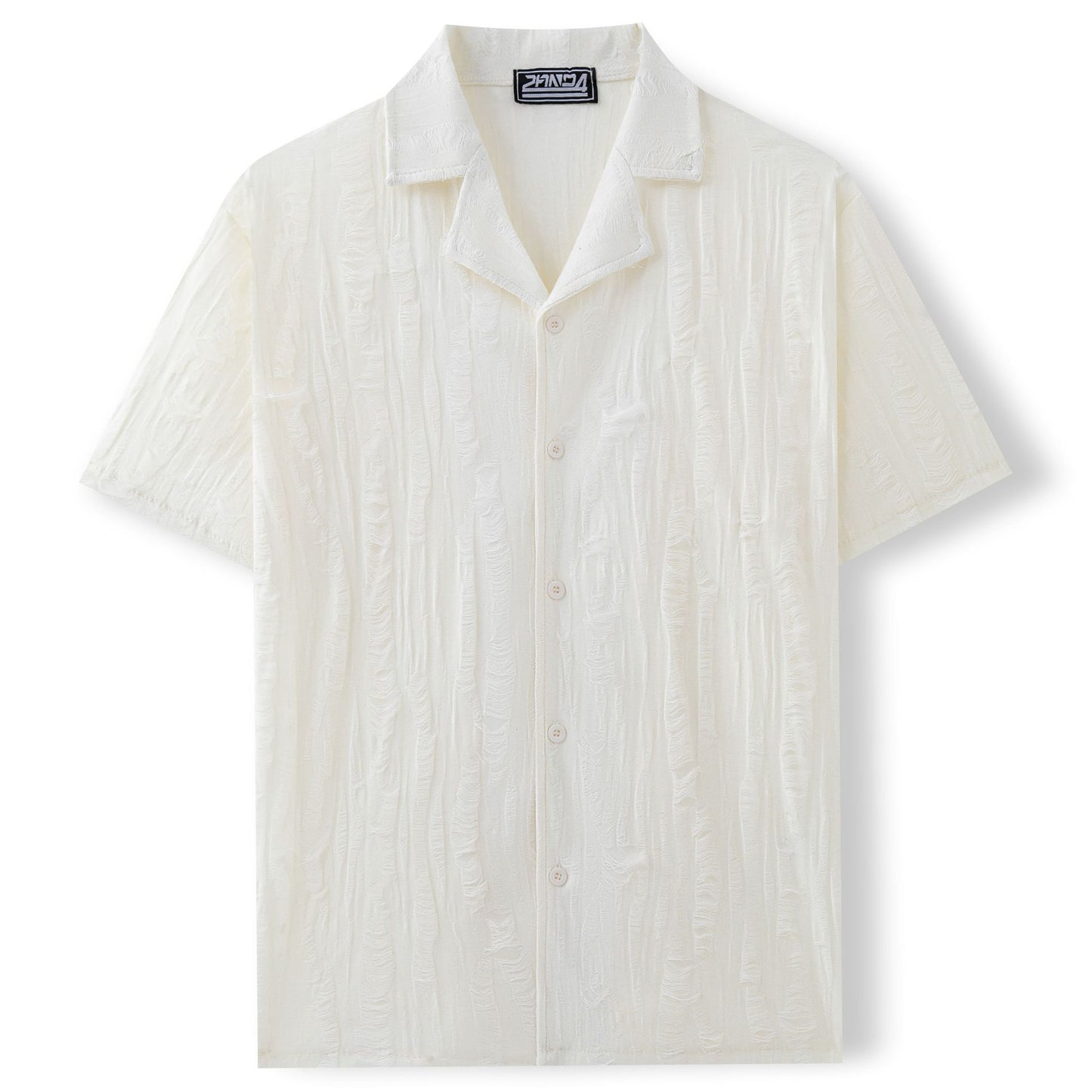 Summer Men's Shirt Cuban Collar