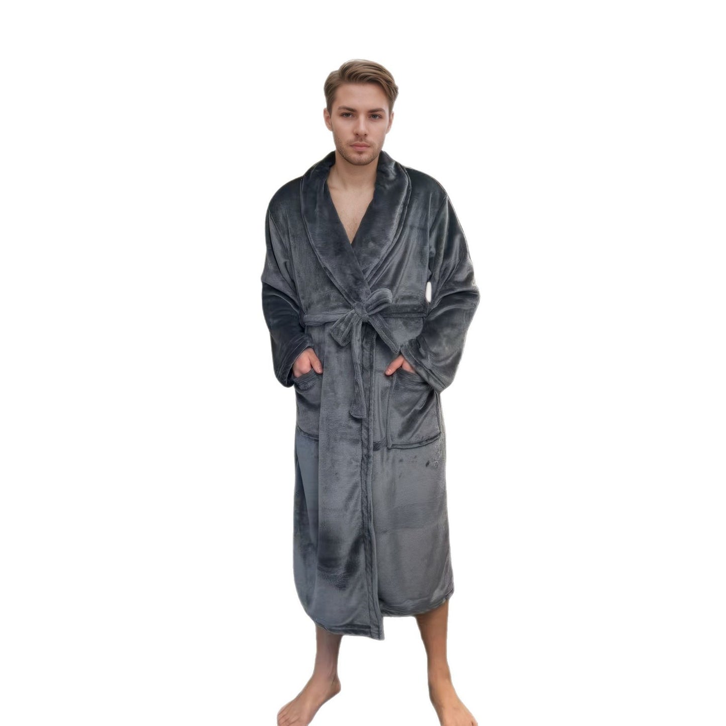 Couple Bathrobe Long Pajamas Homewear