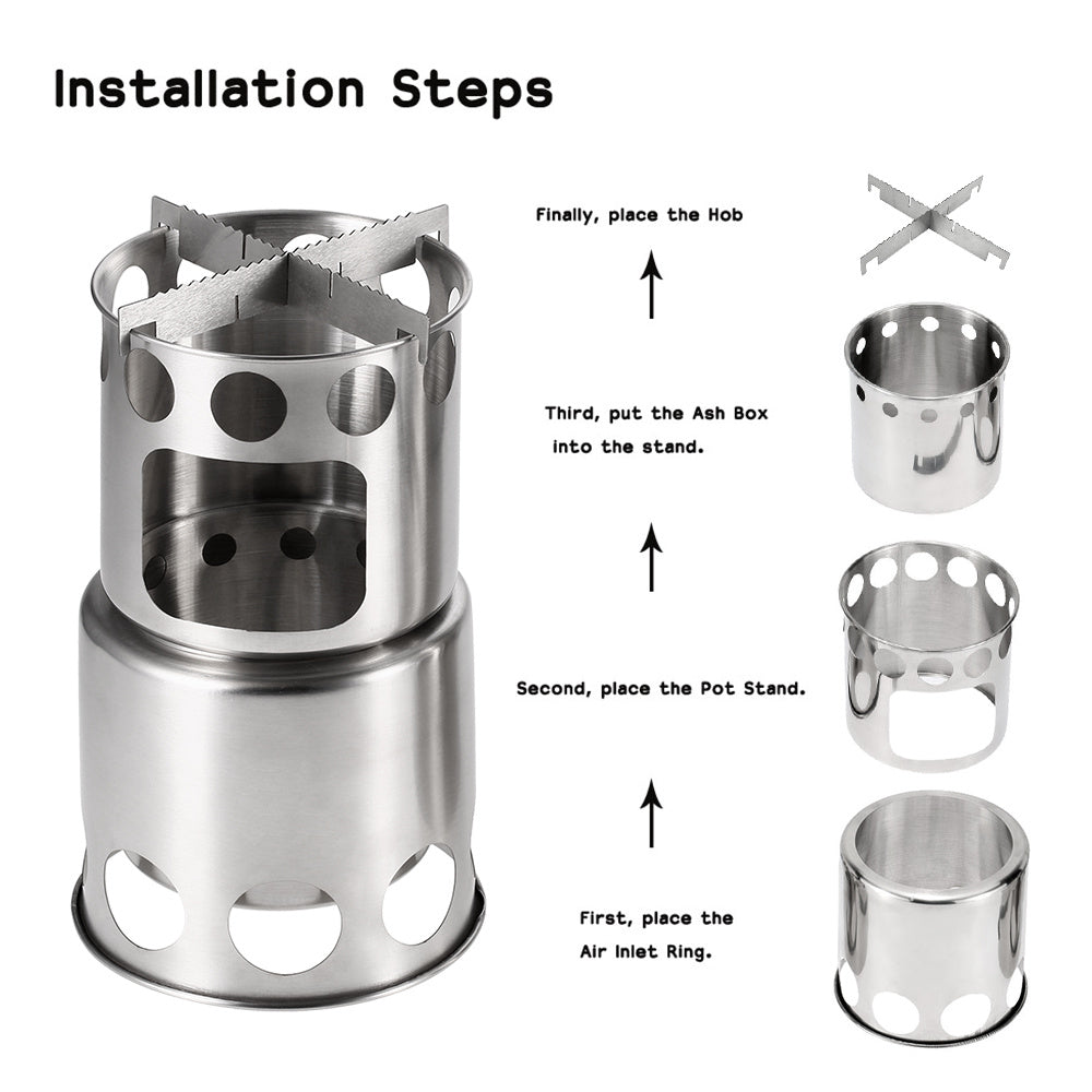Portable Camping Stove Combo