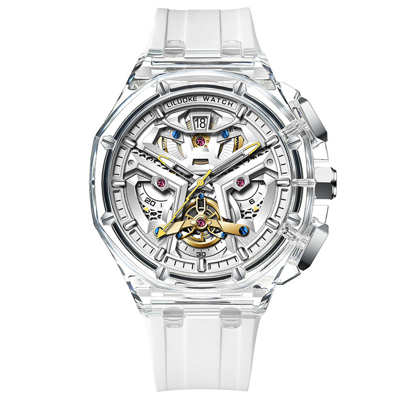 High-Grade Three-Dimensional Hollow Carved Luminous Quartz Watch