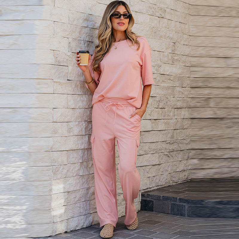 Effortless Style — Women's Casual Quarter Sleeve Set