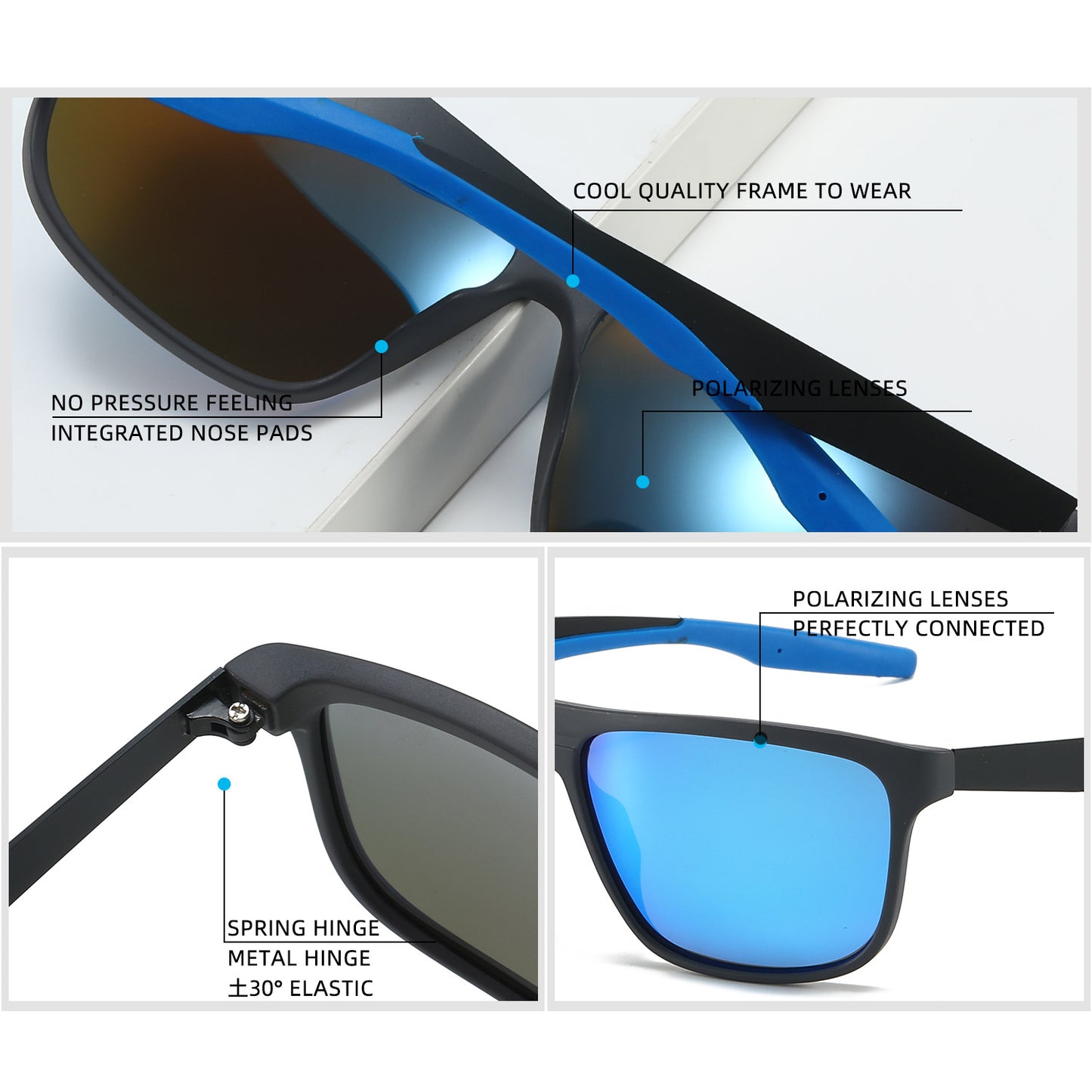 Men's TR Metal Polarized Sunglasses