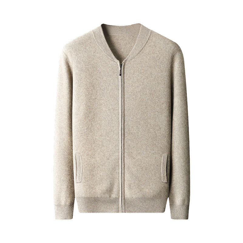 Round Neck Top Men's Cardigan Coat