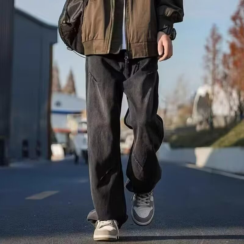 American Retro Distressed Loose Jeans