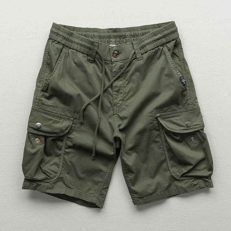 Summer Multi-pocket Workwear Shorts For Men